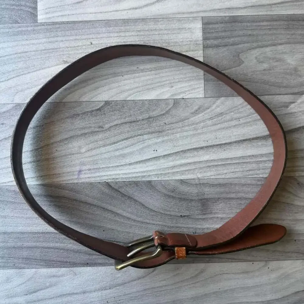 Levi's Vintage Distressed Brown Leather Belt Size 34